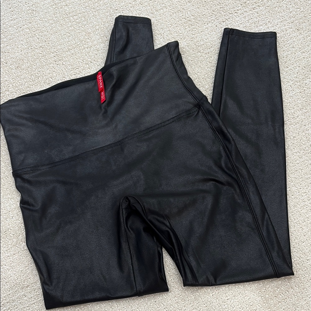 Spanx leather leggings size XL